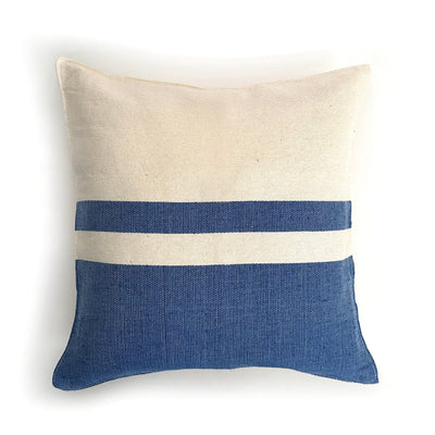 Nativa Woven Block Pillow Cover - Blue