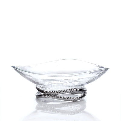 Braid Glass Centerpiece Bowl