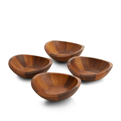 Braid Acacia Wood Salad Bowl - Set of 4