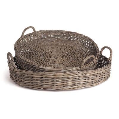 Normandy Extra Large Low Round Baskets- Set of 2