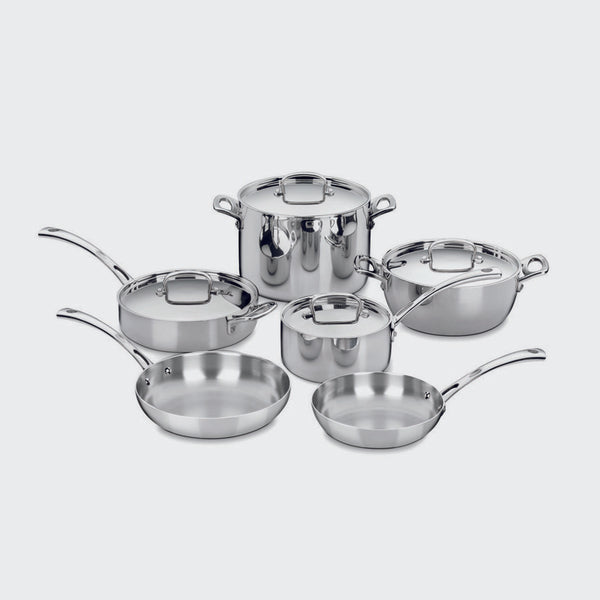 Cuisinart FCT-13 13-Piece Cookware Set French Classic Tri-Ply, Silver