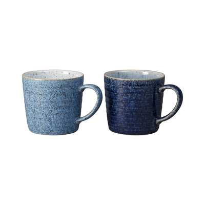 Studio Blue Ridged Mugs - Set of 2