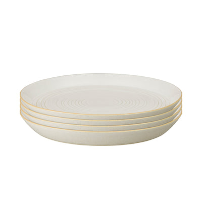Impression Cream Spiral Dinner Plates - Set of 4