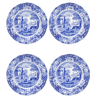 Spode Blue Italian Dinner Plates - Set of 4