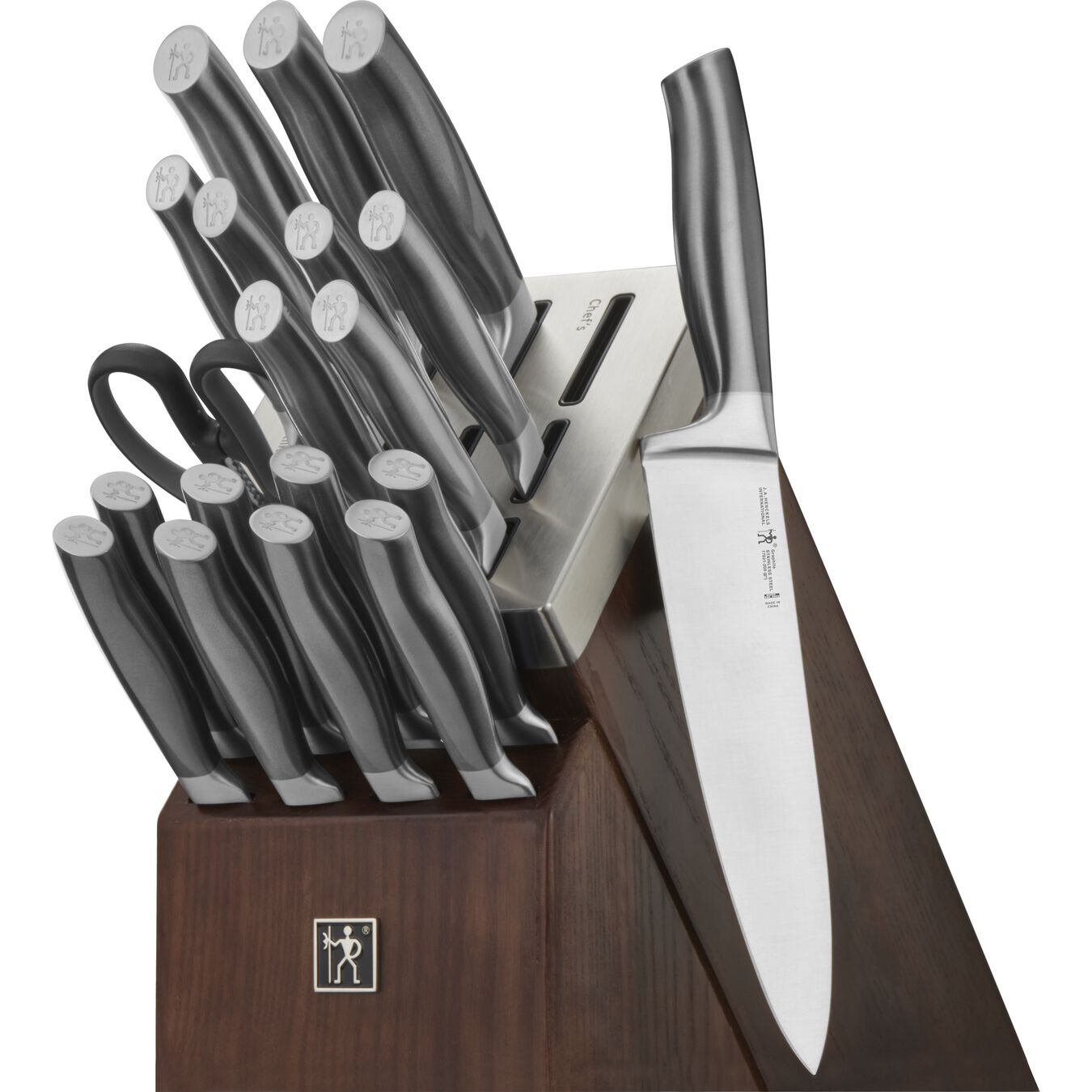 Henckels Graphite 20-pc Self-Sharpening Knife Set with Block - Stainless  Steel