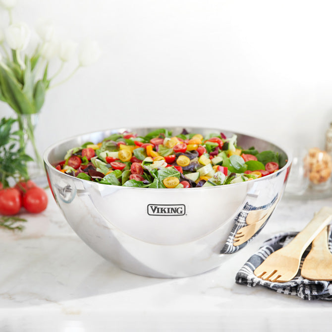 Double Wall Insulated Hot/Cold Serving Bowl with Lid - 3 qt