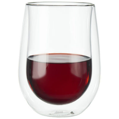 Sorrento Bar Double Wall Stemless Red Wine Glass - Set of 2