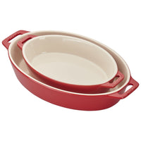 Ceramic 2-Piece Oval Baking Dish Set