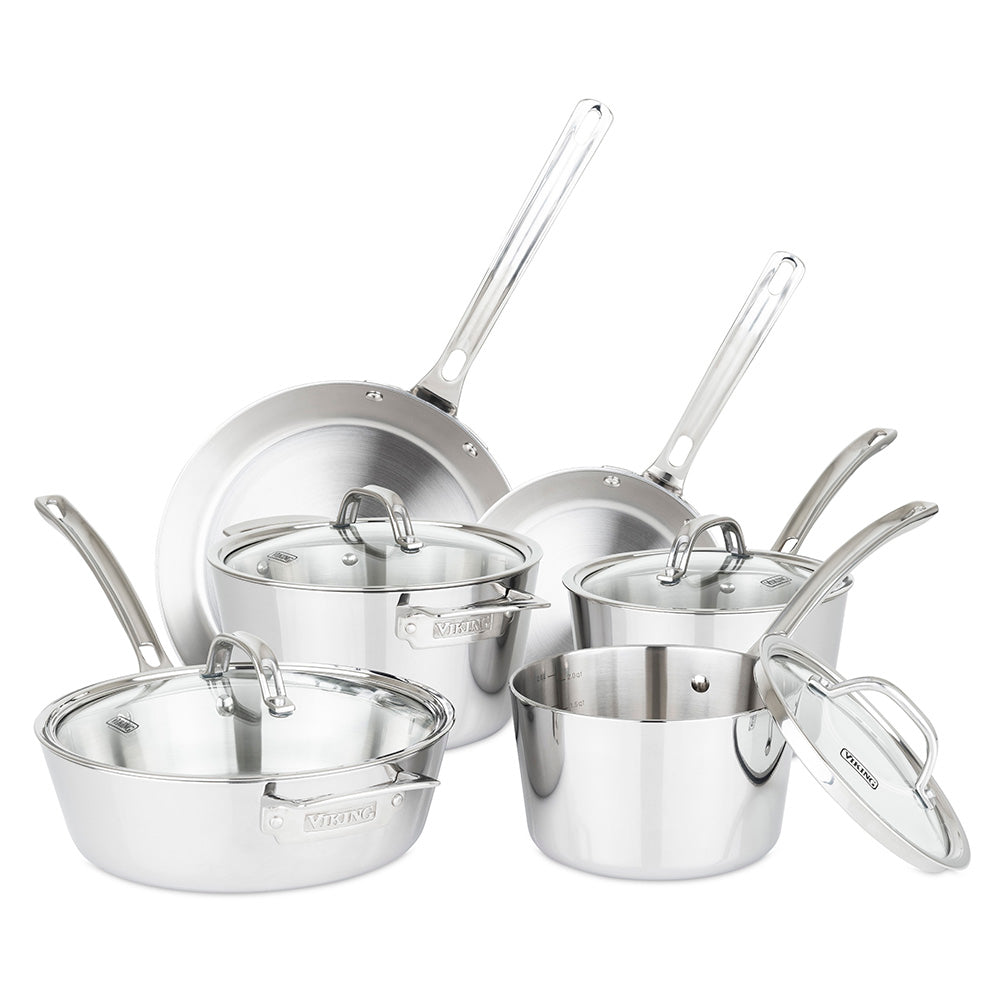 Viking Professional 5-ply 10 Piece Stainless Steel Cookware Set