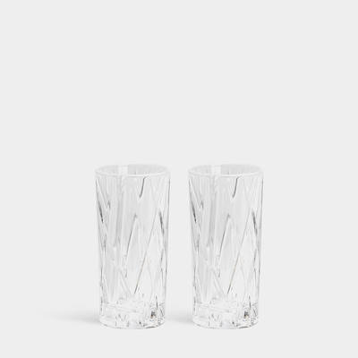 City Cut Crystal Shot Glasses-Set of 2