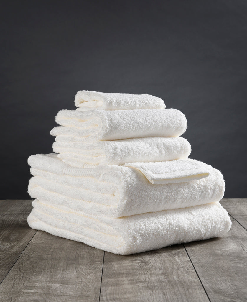 White organic cotton bath towel