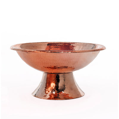 Copper Frutera Bowl with Pedestal Base
