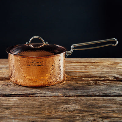 Copper Sauce Pot with Lid