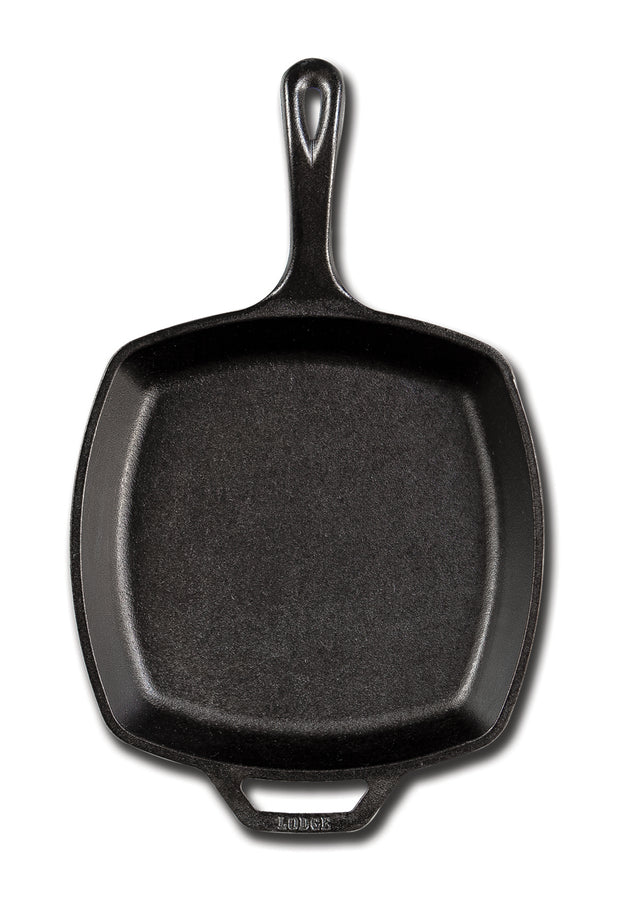 Lodge Cast Iron 10.5 inch Square Grill Pan, Black