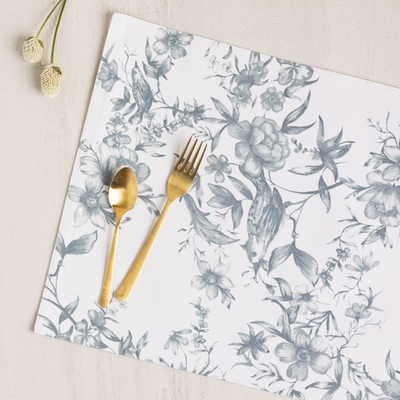 Chinoiserie 100% Organic Cotton Placemat - Set of 4