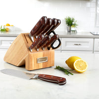 Professional Series Pakka Wood 10-Pc Cutlery Block Set