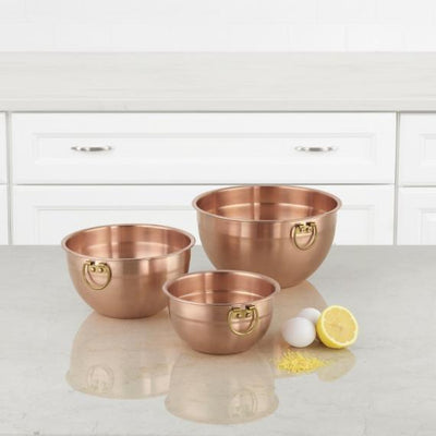 3-Piece Copper Mixing Bowl Set