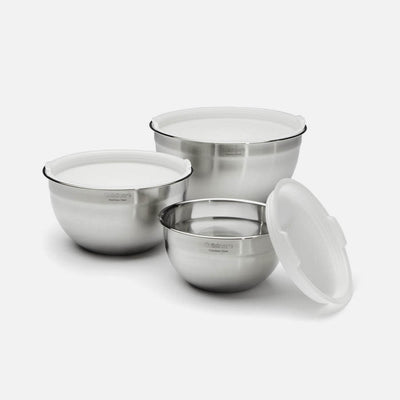 3-Piece Stainless Steel Mixing Bowl Set with Lids