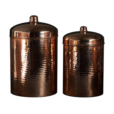 Copper Large Kitchen Canister - Set of 2