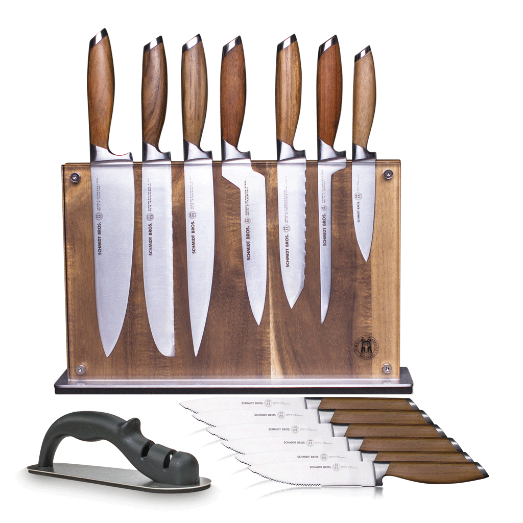 Bonded Teak 15-Piece Knife Block Set – Everlastly