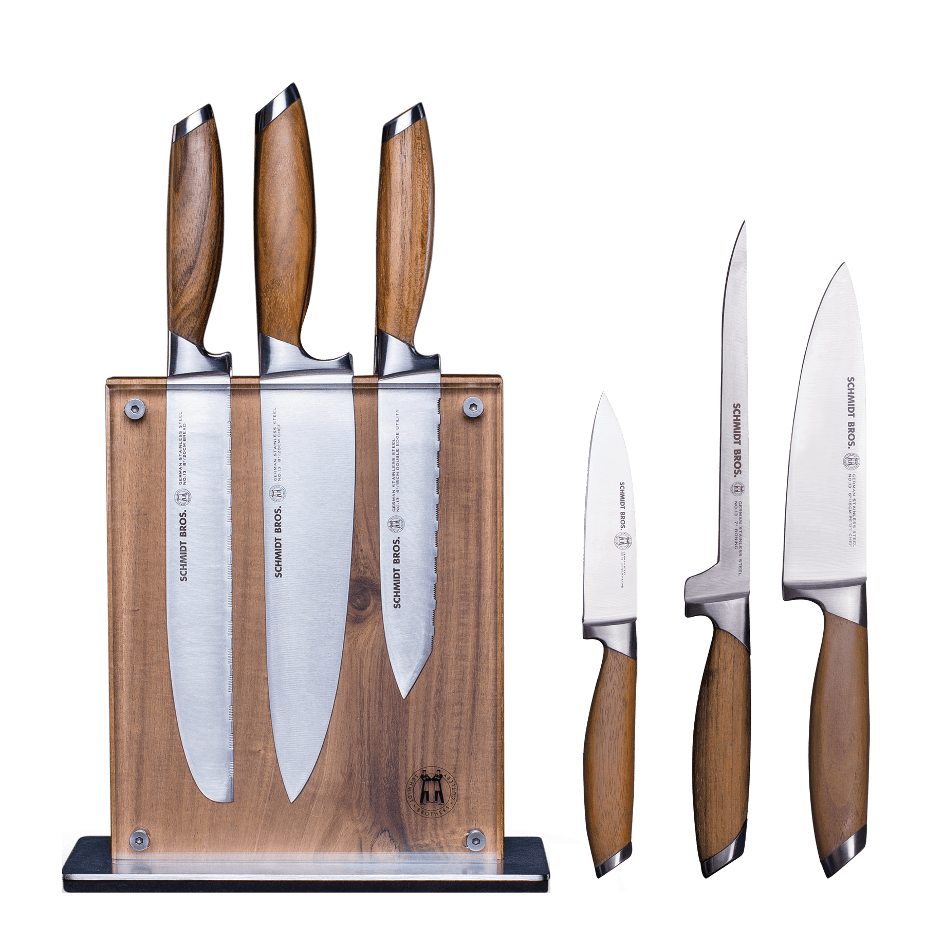 Schmidt Brothers BBQ Ash 4-PIece Grill Tool Set, Stainless Steel