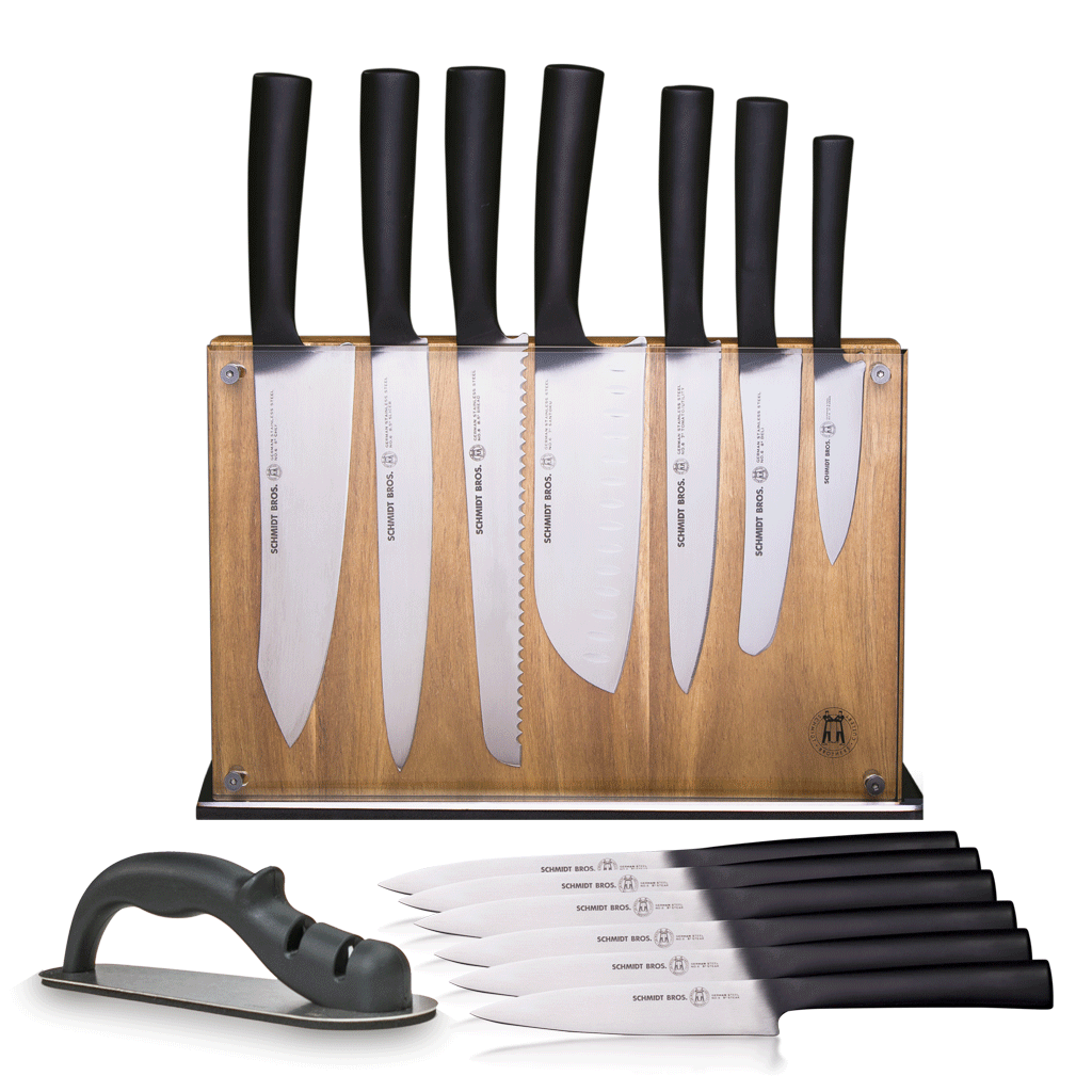 Zebra Wood 7-Piece Knife Block Set – Everlastly
