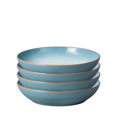 Azure Haze Coupe Pasta Bowls - Set of 4