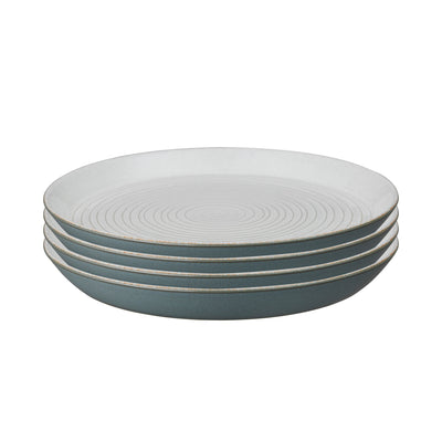 Impression Charcoal Spiral Dinner Plates - Set of 4